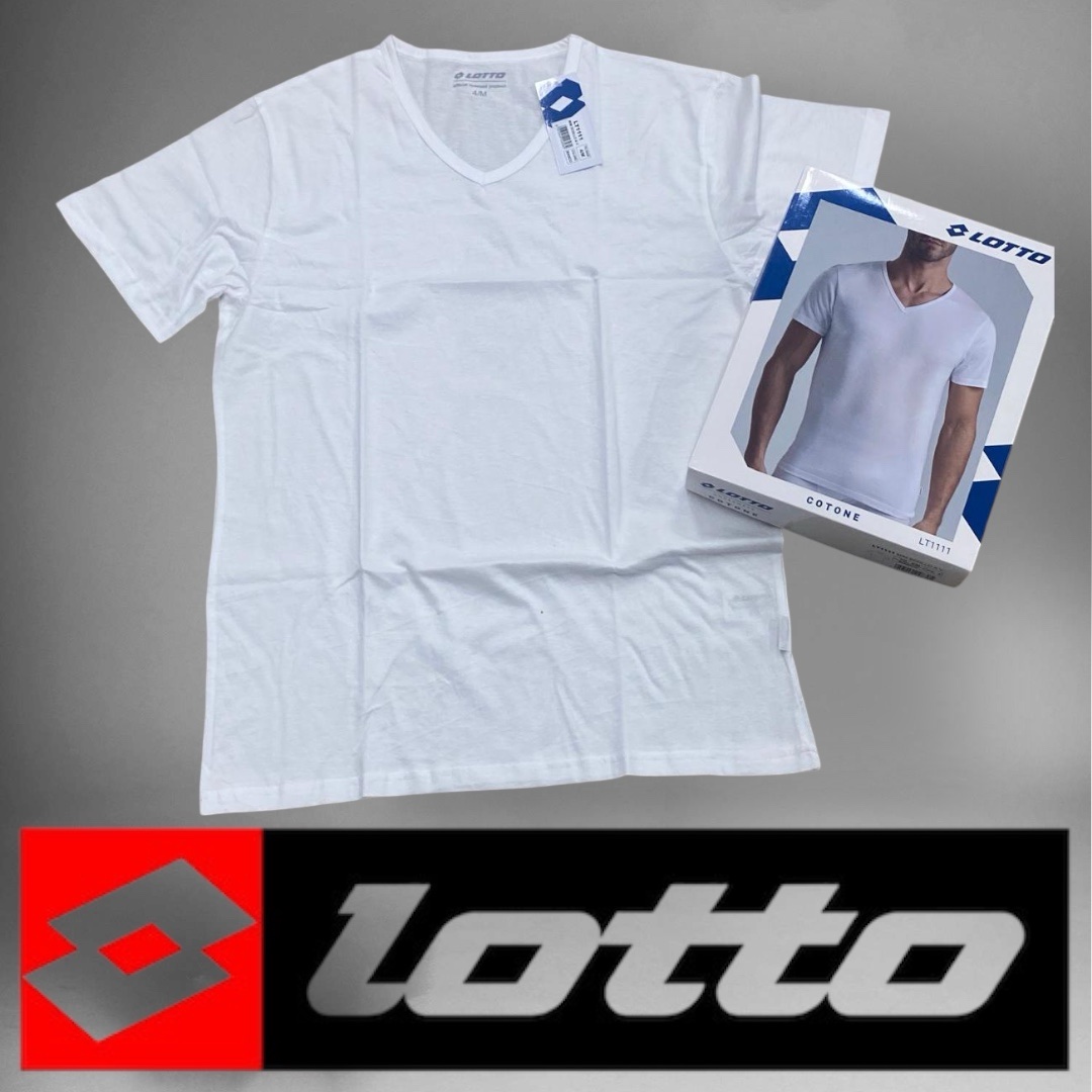 T-Shirt Uomo LOTTO , Maglia Lotto scollo V in Cotone